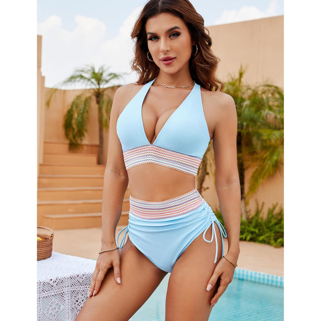 Alexa™ | Bikinisets met hoge taille, buikbandcontrole en kleurblok