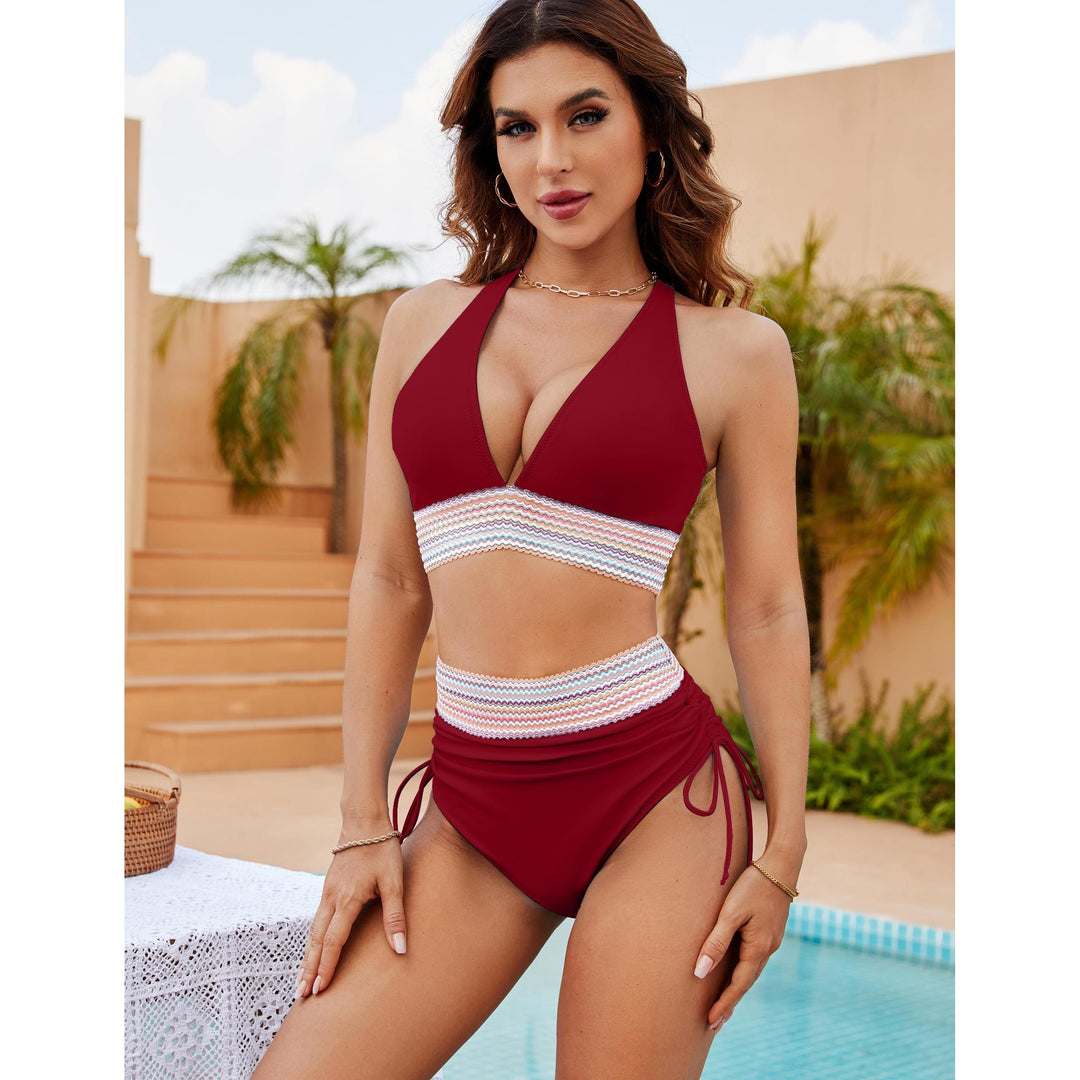 Alexa™ | Bikinisets met hoge taille, buikbandcontrole en kleurblok